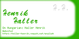 henrik haller business card